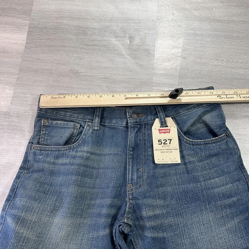 Levis 527 Jeans Boys 16 Regular 28x28 Blue Boot Cut 100% Cotton Denim Pants